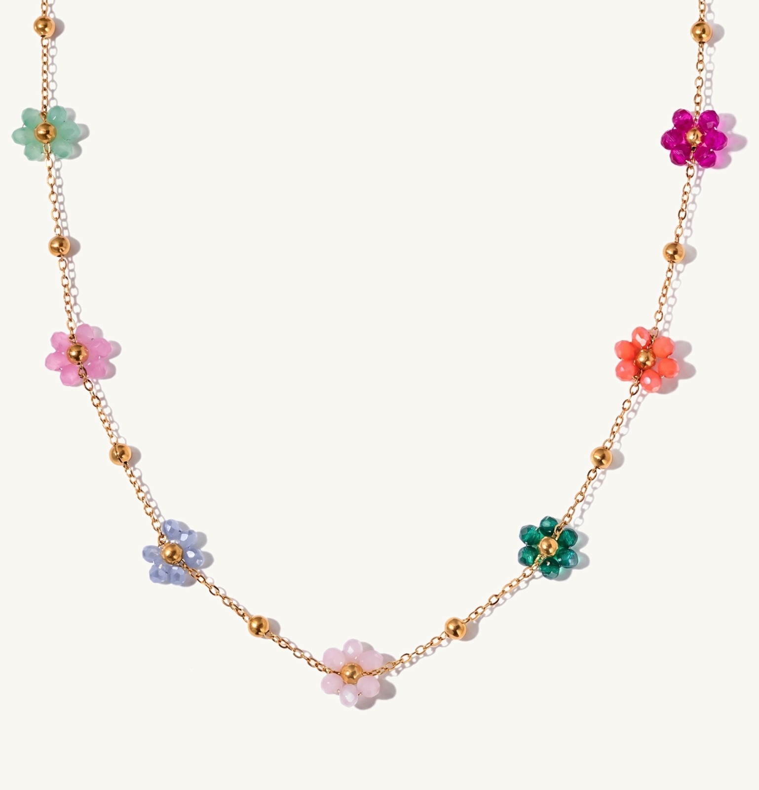 Fleurs Beaded Necklace