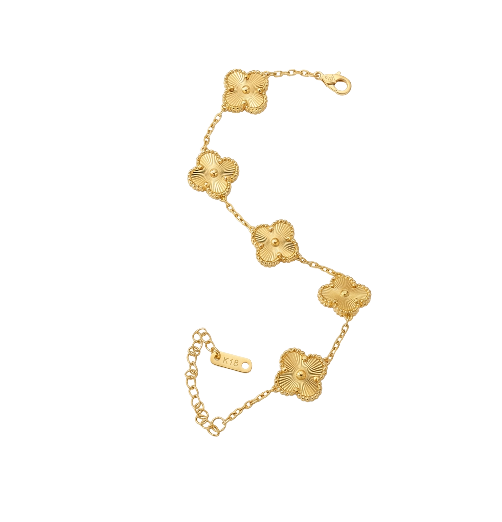Elegant Gold Clover Bracelet