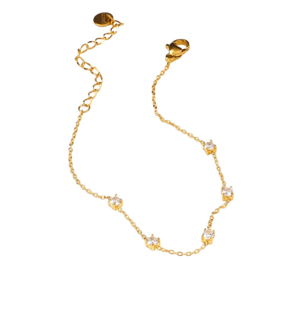 Elegant Gold-Plated Zircon Bracelet